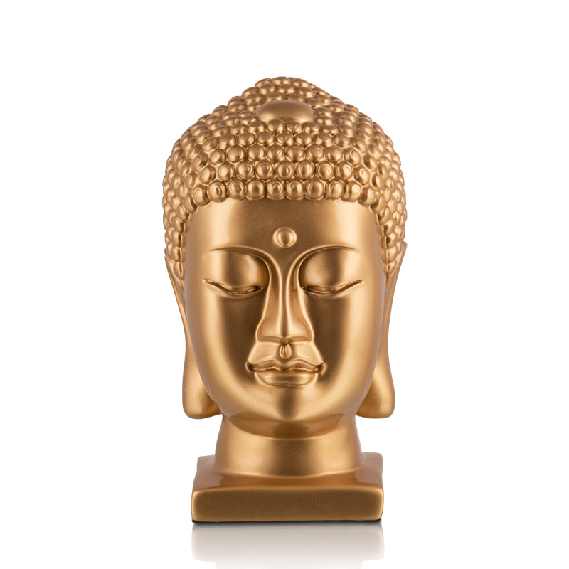 Gold Polyresin Buddha Head