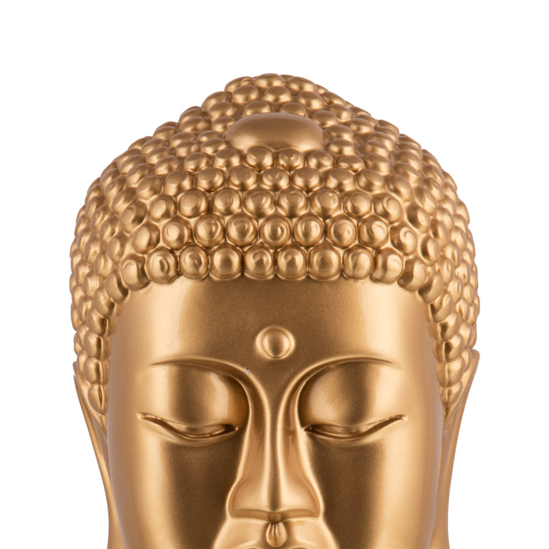 Gold Polyresin Buddha Head