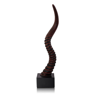 Textured Faux Horn Décor Polyresin Figurine