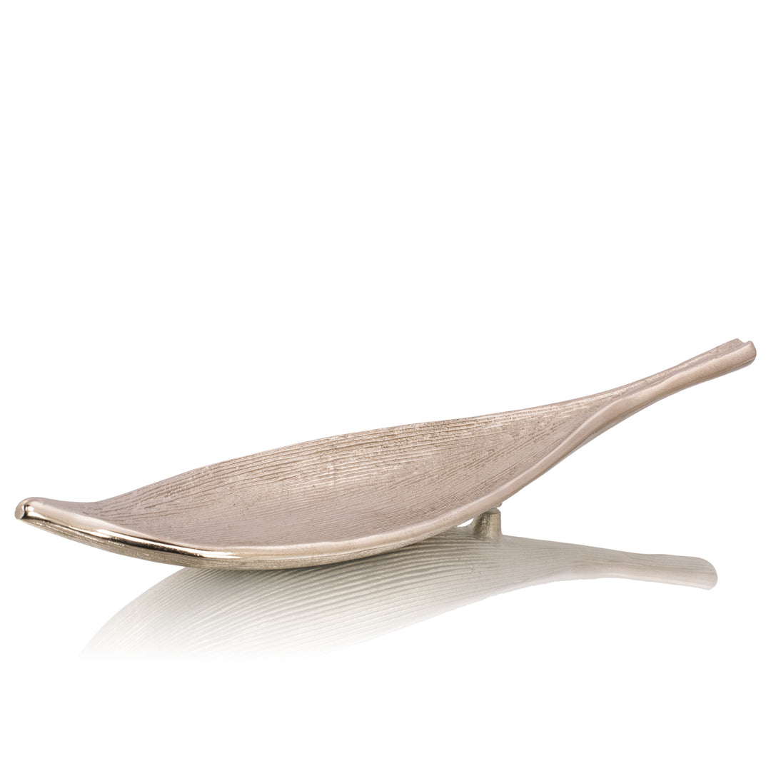 Silver Leaf Dish Decor Platter, Small