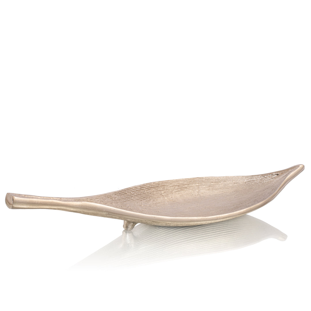 Silver Leaf Dish Decor Platter, Small
