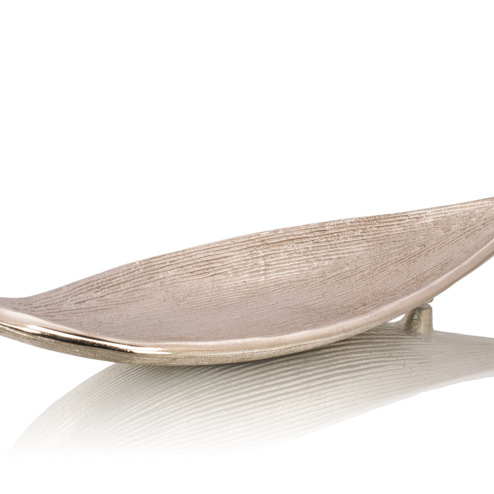 Silver Leaf Dish Decor Platter, Small