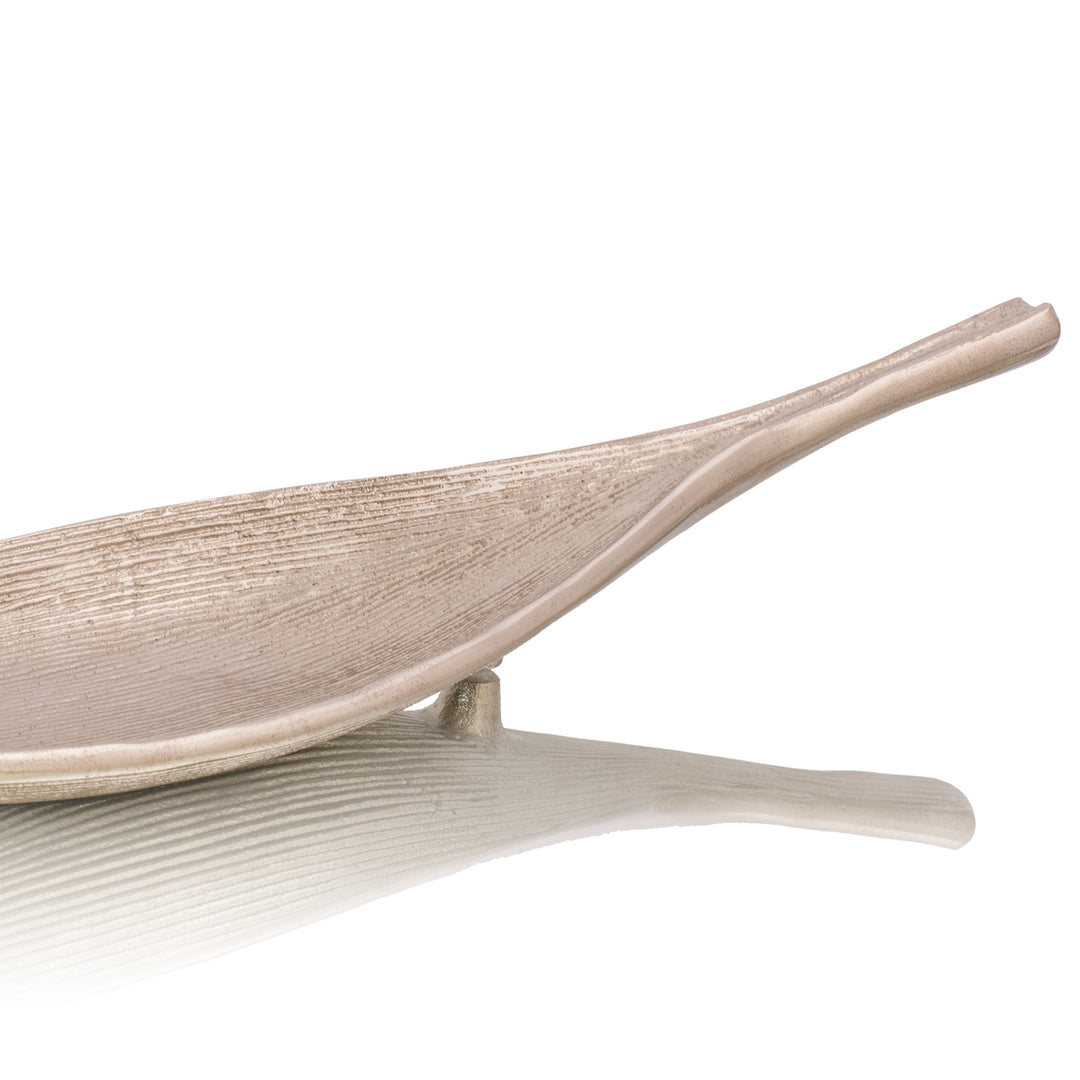 Silver Leaf Dish Decor Platter, Small