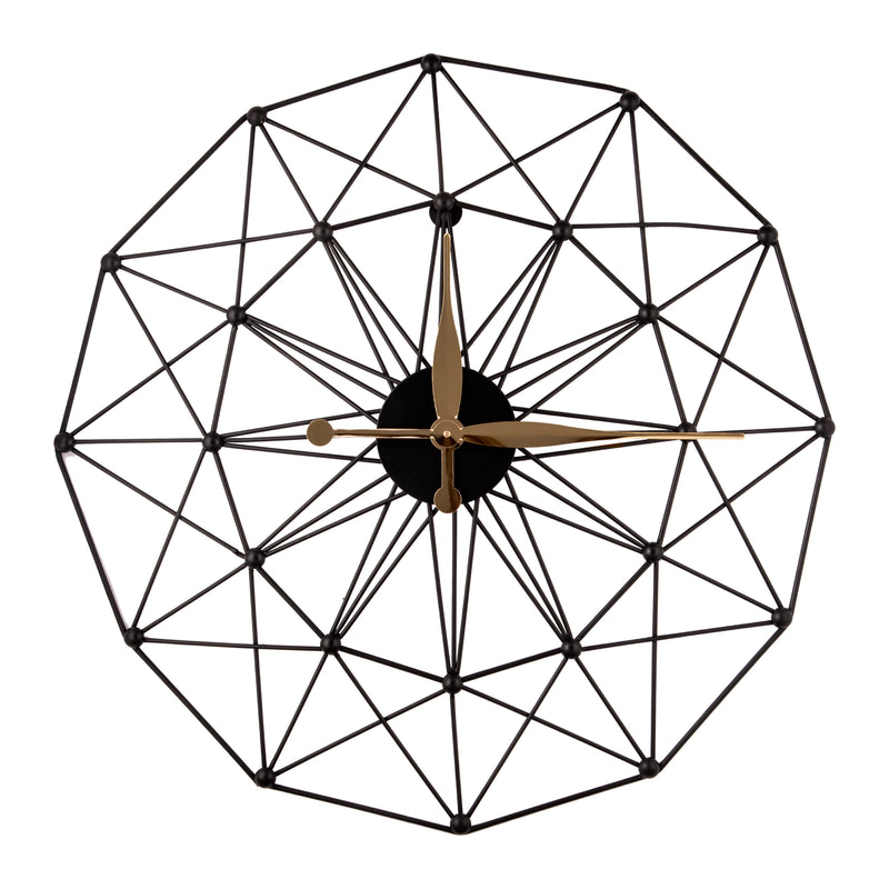 Geometric Pattern Metal Wall Clock
