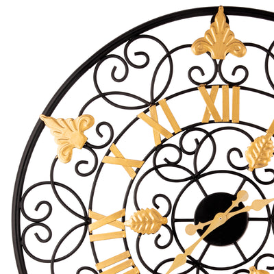 Black & Gold Designer Wall Clock