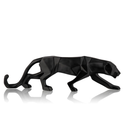 Black Walking Tiger Polyresin Figurine