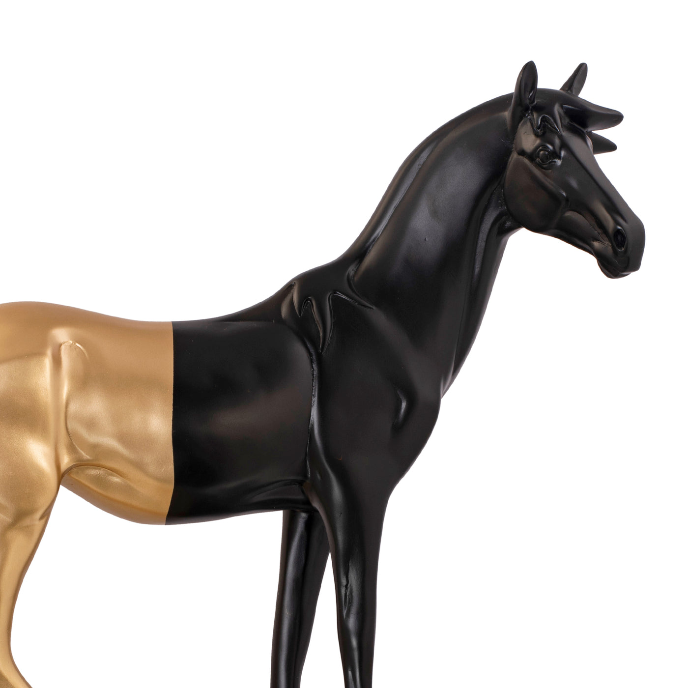 Black & Gold Cavallo Running Horse Polyresin Figurine