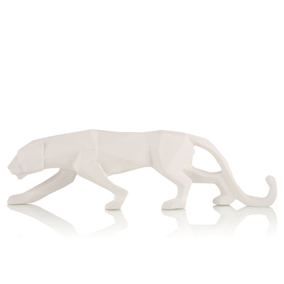 White Walking Tiger Polyresin Figurine