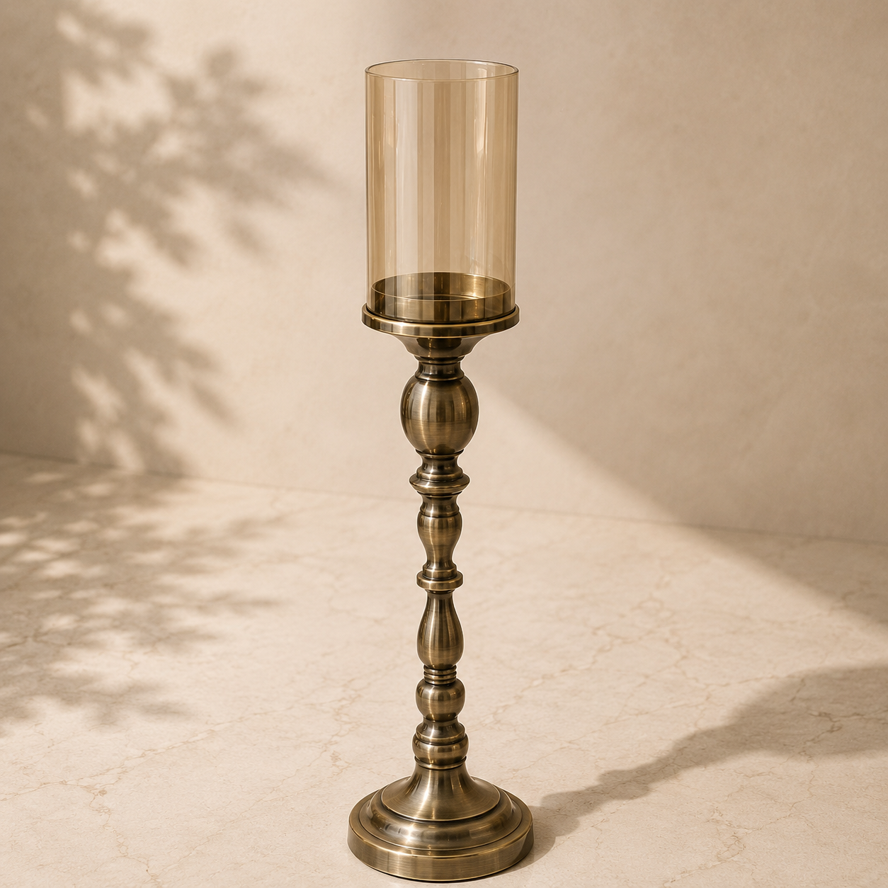 Regal Pedestal Hurricane Candle Holder, Large