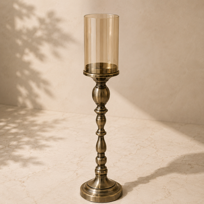 Regal Pedestal Hurricane Candle Holder, Large