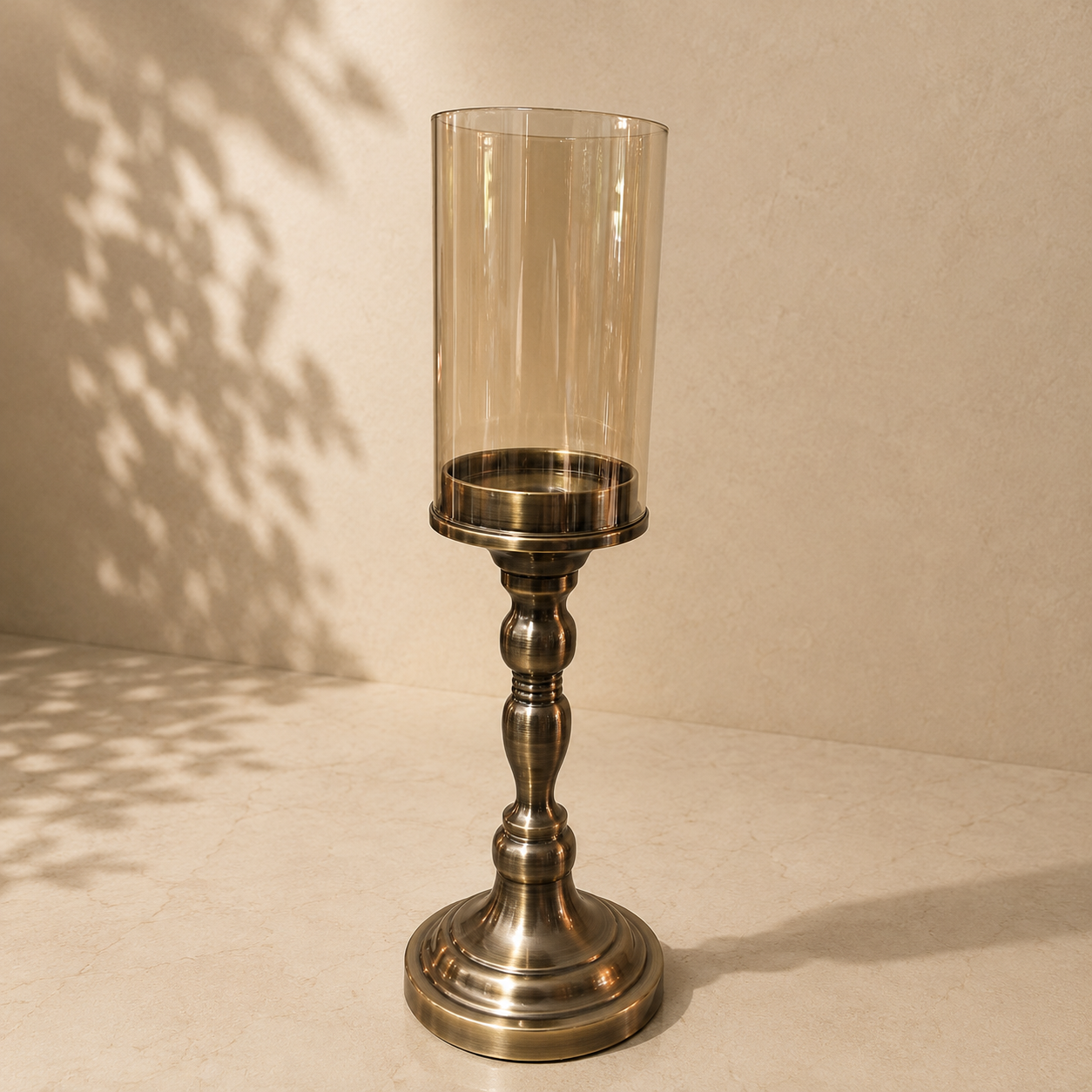 Regal Pedestal Hurricane Candle Holder, Small