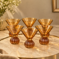 Amber Crystal Dessert Cups