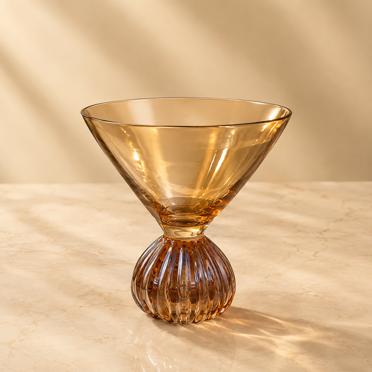 Amber Crystal Dessert Cups
