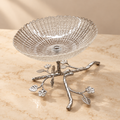 Silver Blossom Pedestal Bowl