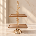 Golden Vine Two-Tier Serving Stand
