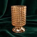 Beaded Candle Holder, Gold