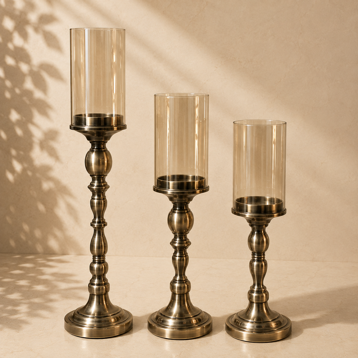 Regal Pedestal Hurricane Candle Holder, Large