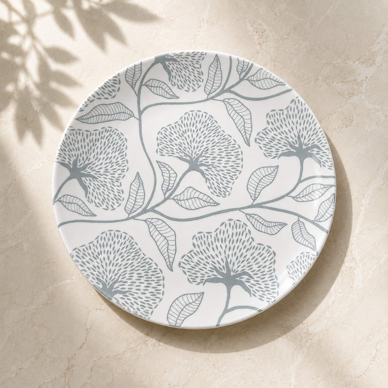 Printed Quarter Plate, Grey