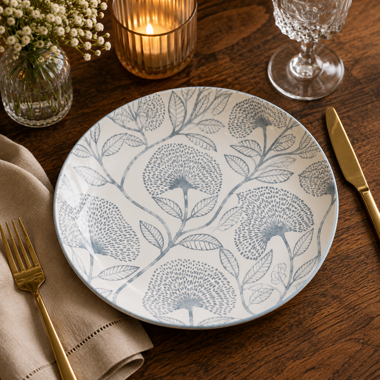 Printed Quarter Plate, Grey