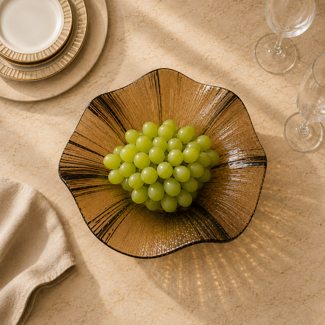 Ripple Glass Accent, Amber