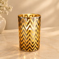 Golden Chevron Candle Holder, Big