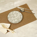 Classic Ivory-Grey Patterned Side Plate