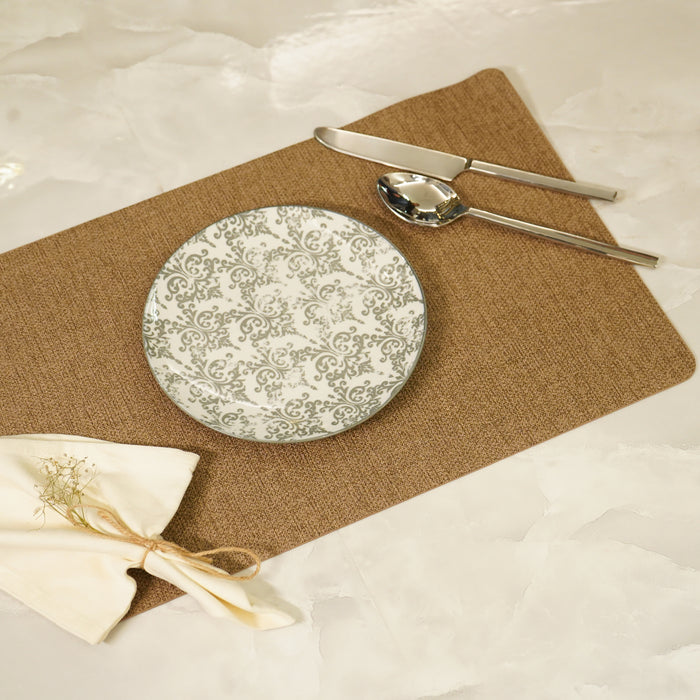 Classic Ivory-Grey Patterned Side Plate