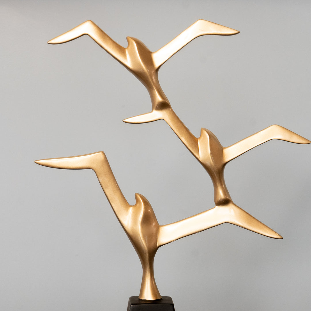 Black & Gold Birds of Paradise Polyresin Figurine