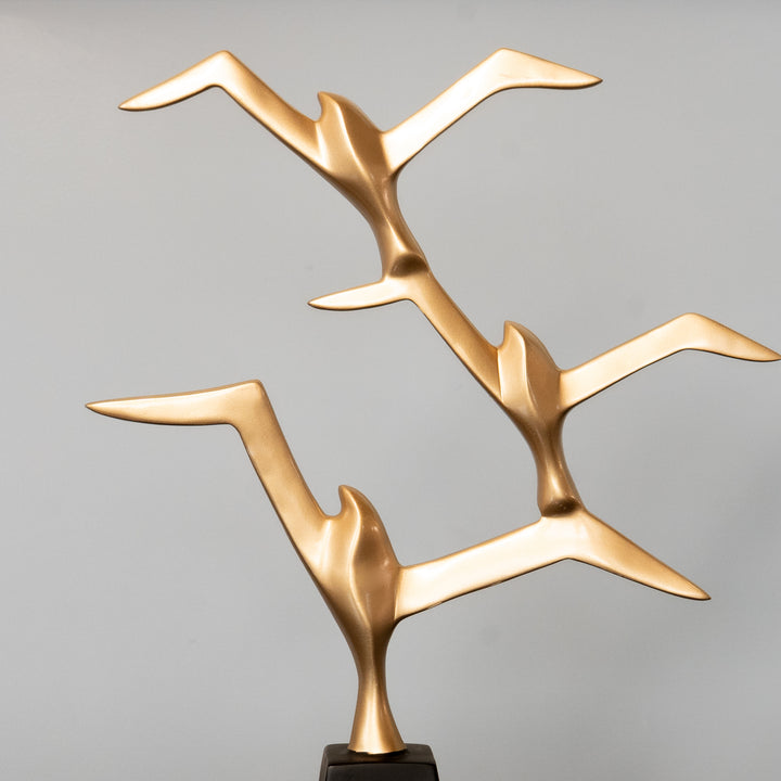 Black & Gold Birds of Paradise Polyresin Figurine