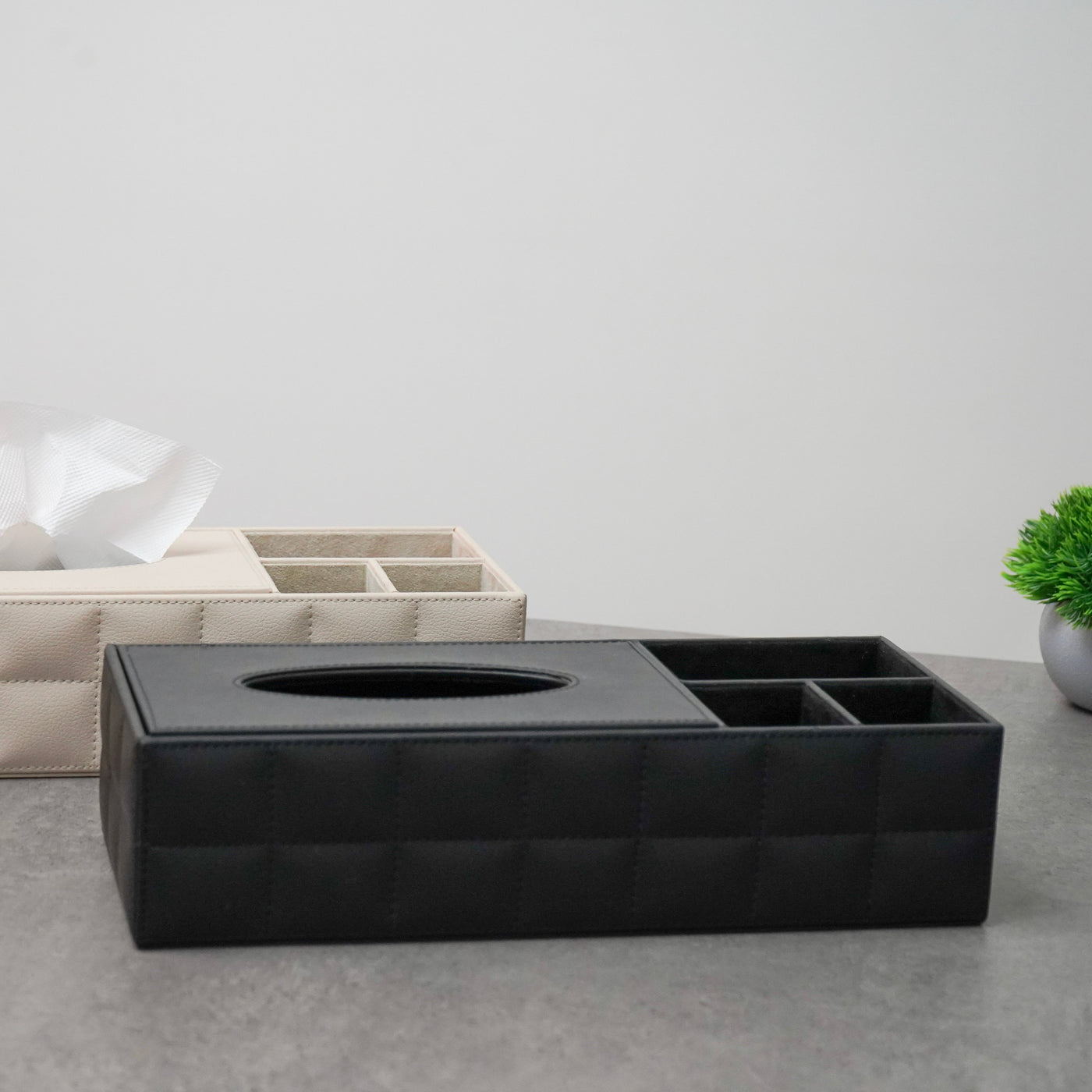 Multi-Purpose Organiser with Tissue Holder, Black