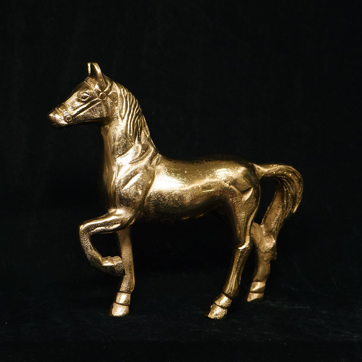 Trotting Horse Sculpture, Gold