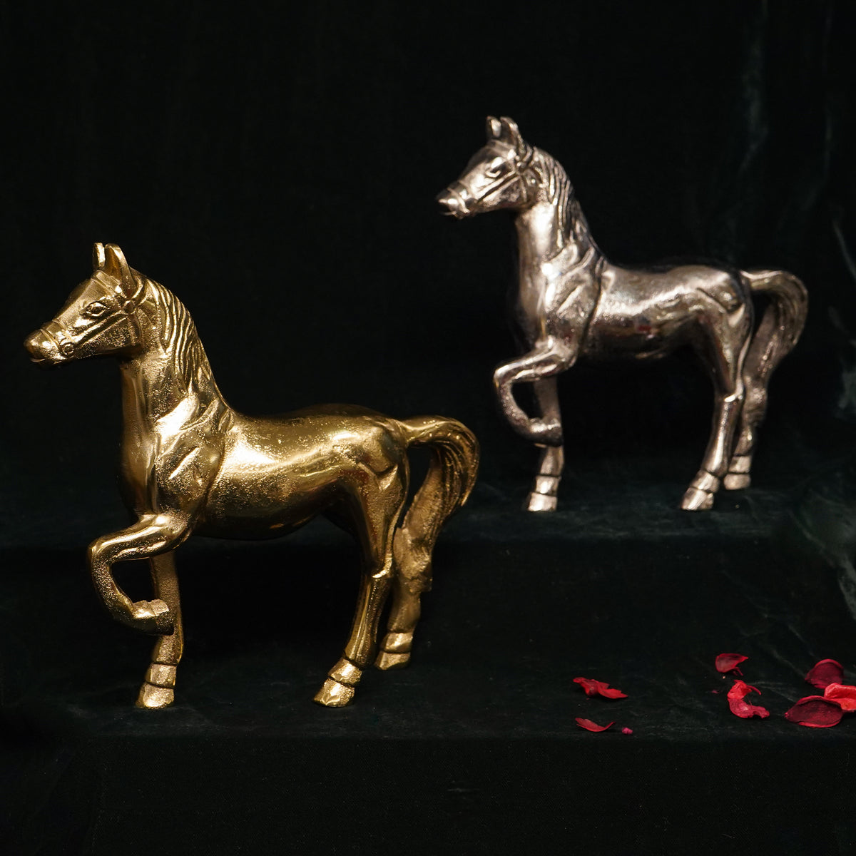 Trotting Horse Sculpture, Gold