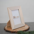 Beige Faux Leather 7 x 9" Photo Frame