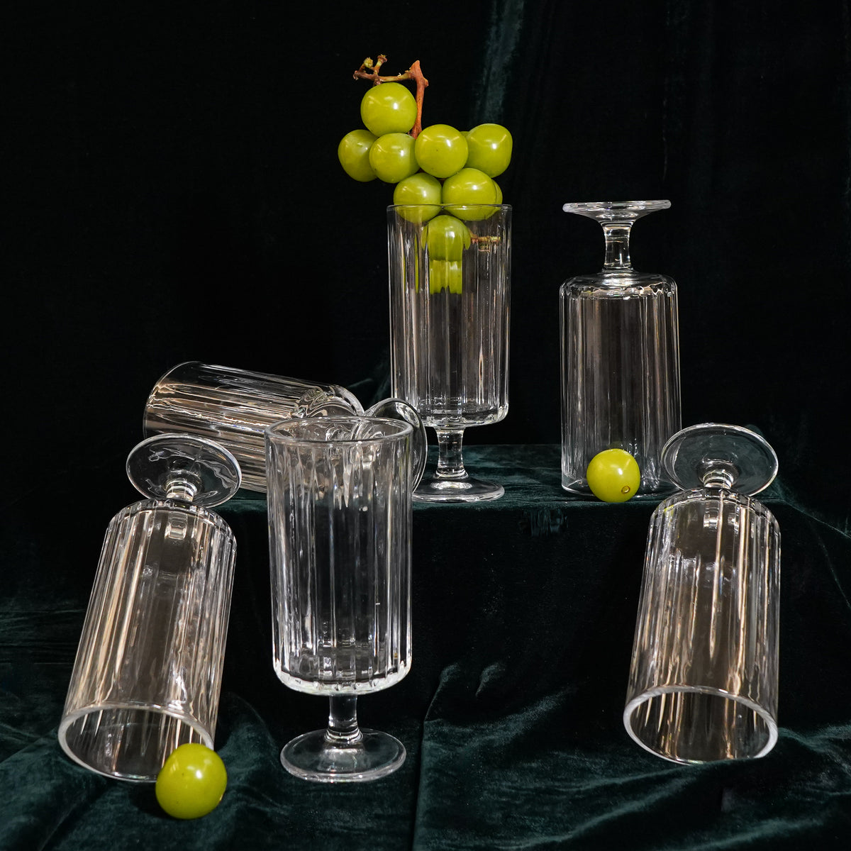 Linear Stemmed Glass Set of 6