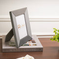 Grey Faux Leather 7 x 9" Photo Frame