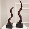 Textured Faux Horn Polyresin Figurine