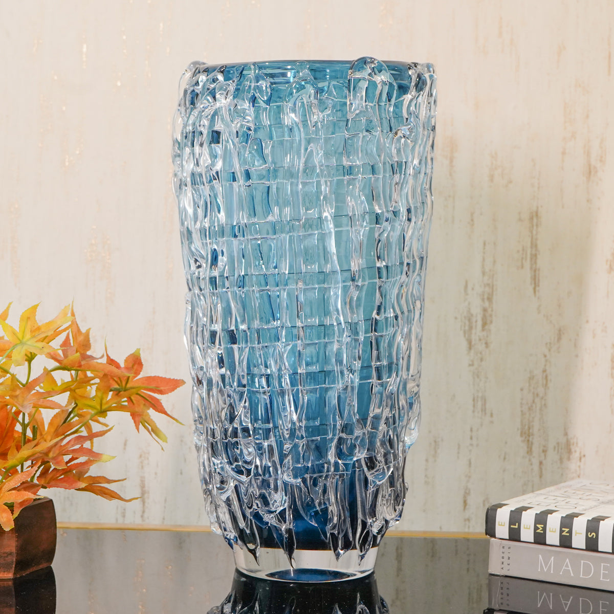 Azure Crystal Elegance vase