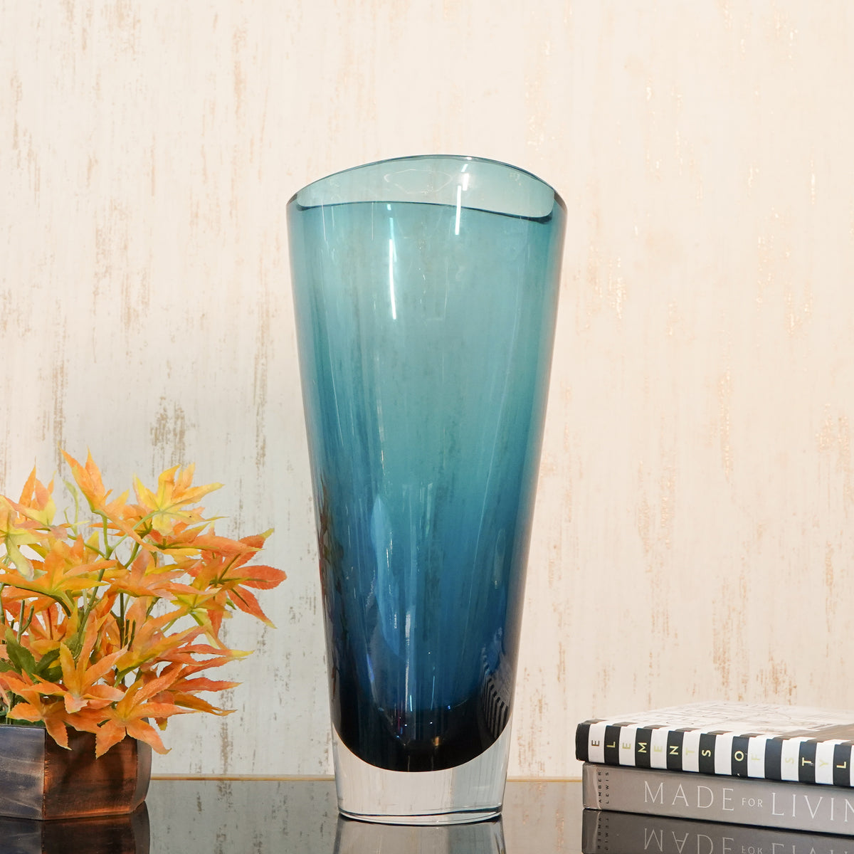 Midnight Blue Sculptural Vase