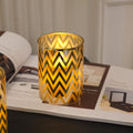 Golden Chevron Candle Holder, Small