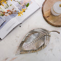 Silver Small Neem Leaf Decor Platter