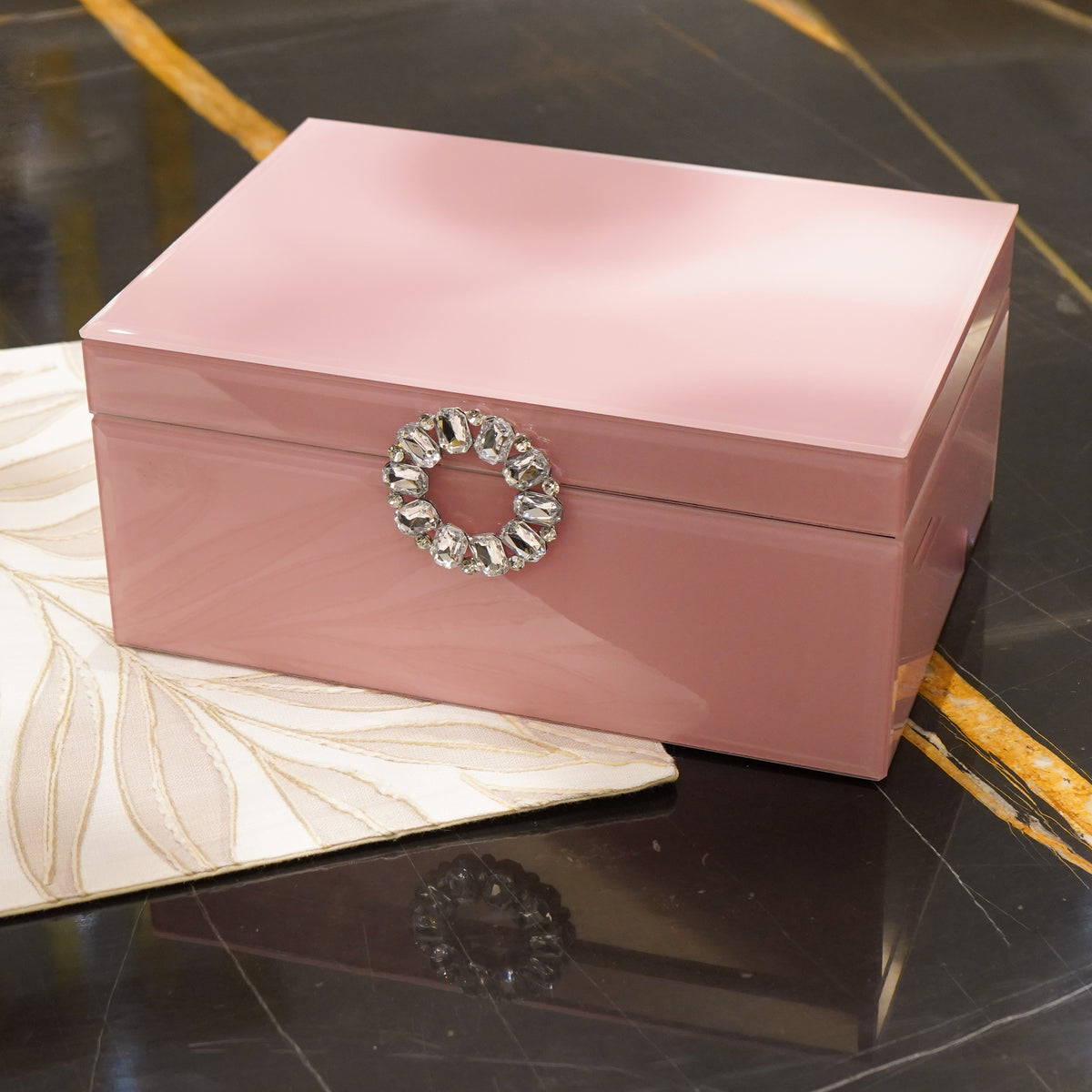 Glass Jewellery & Multipurpose Organiser, Pink
