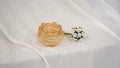 Lotus Glass Candle Holder, Golden