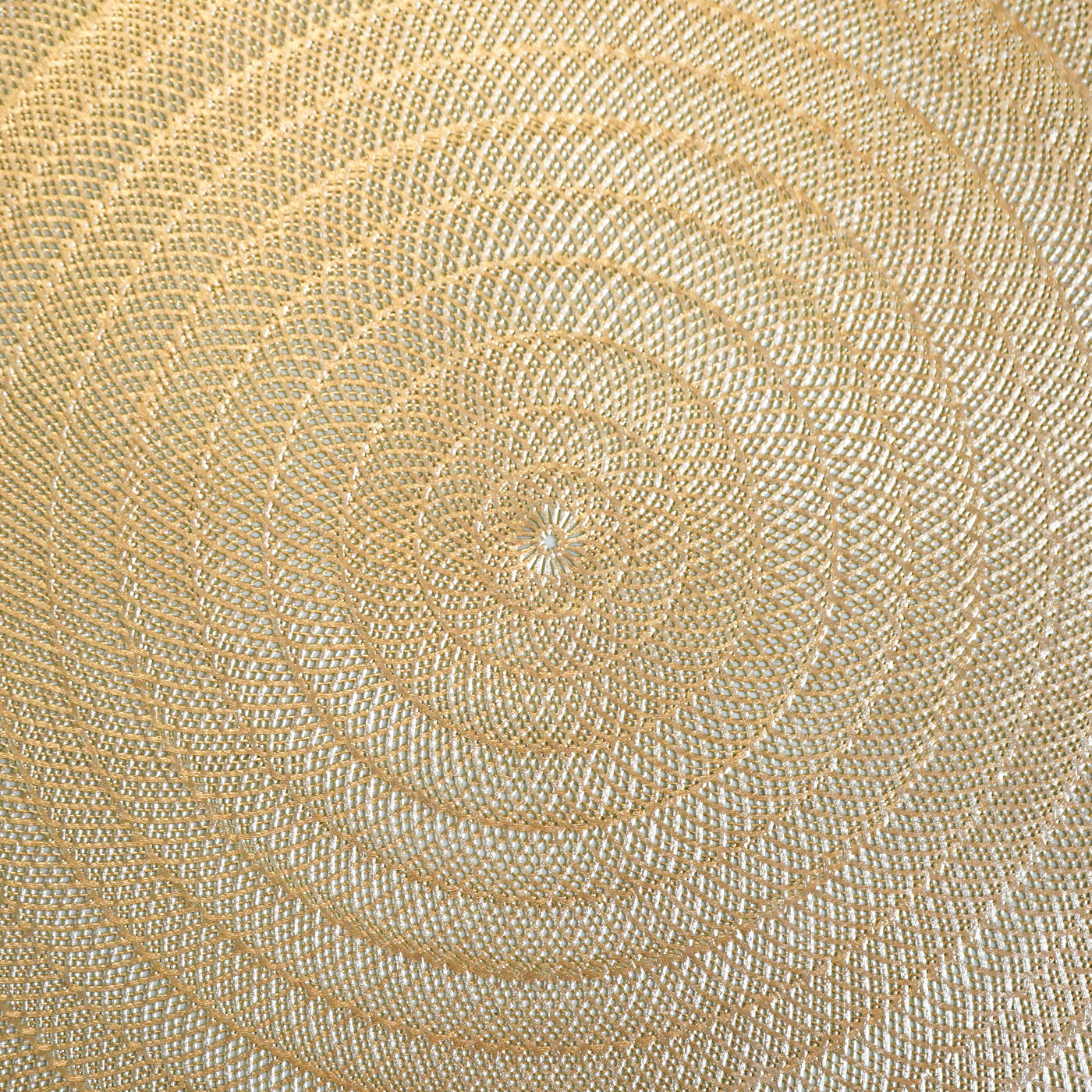 Set of 2 Round PVC Placemats, Gold