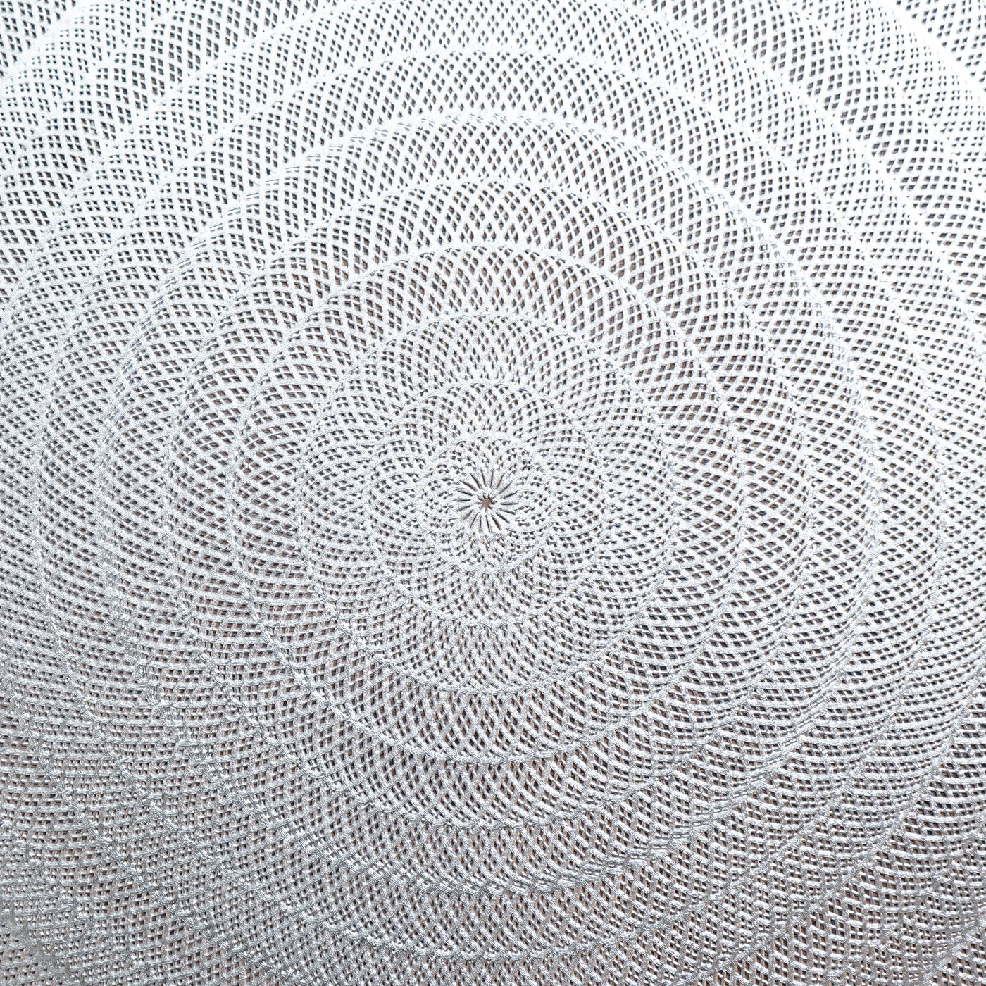 Set of 2 Round PVC Placemats, Silver