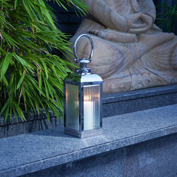 Small Stainless Steel Lantern, Silver