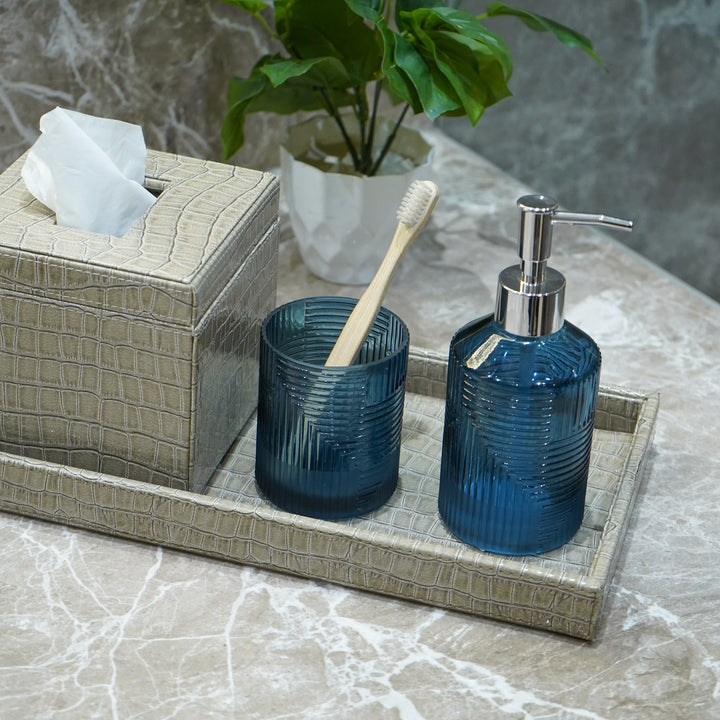 Luxe Bathroom Organiser, Blue