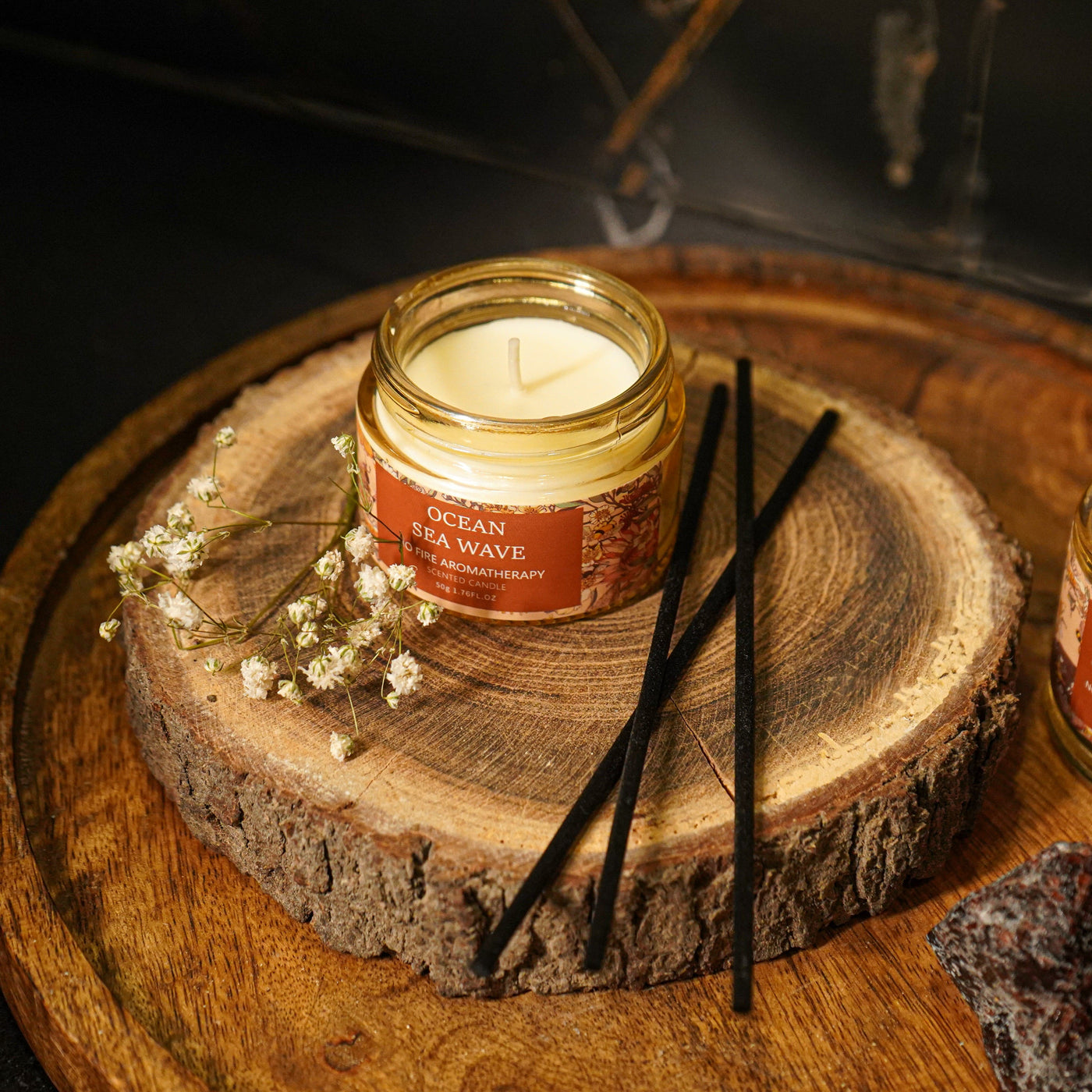 Ocean Breeze Scented Candle & Reed Diffuser Set | Luxury Home Fragrance Gift Combo
