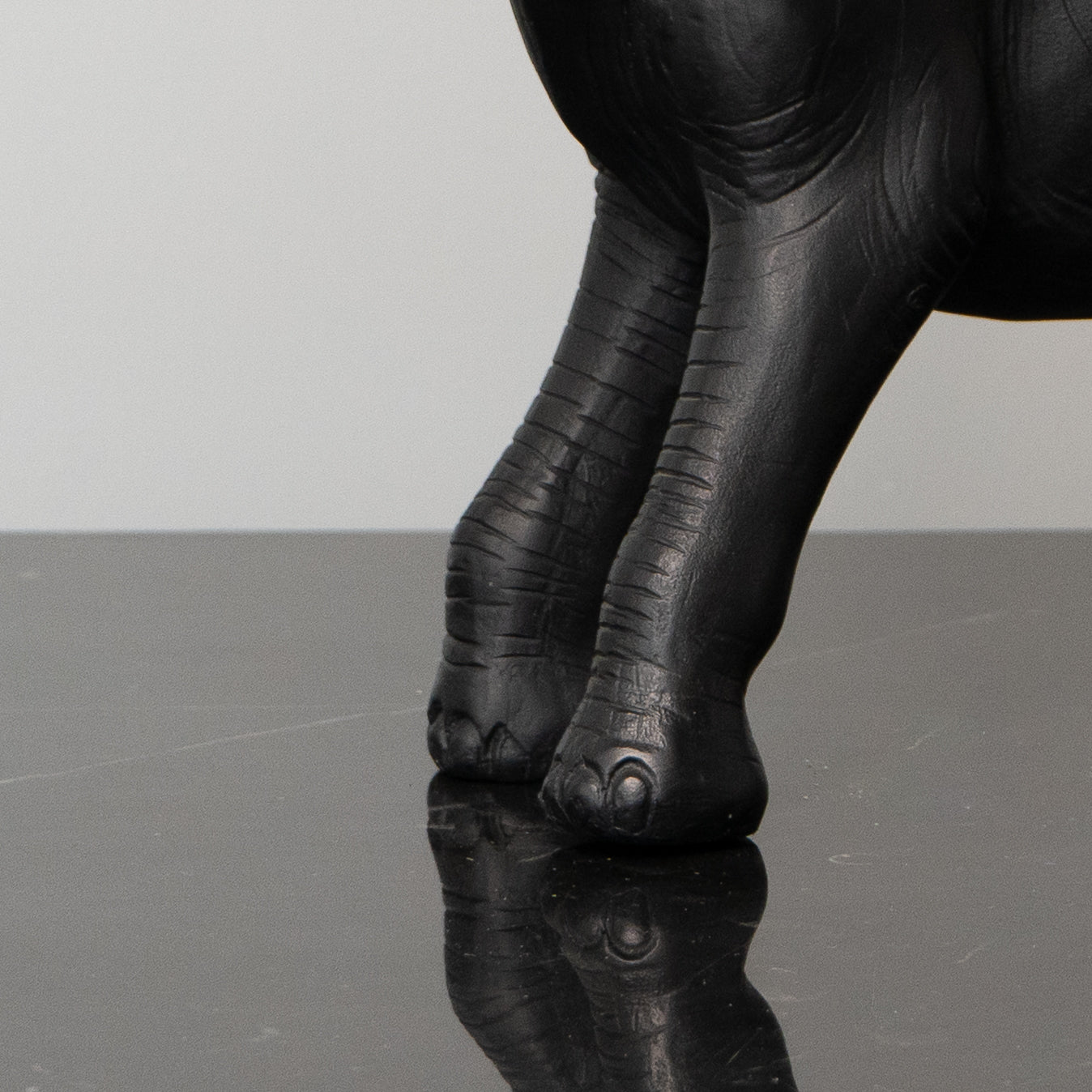 Elephant Figurine with Gold Accents, Black