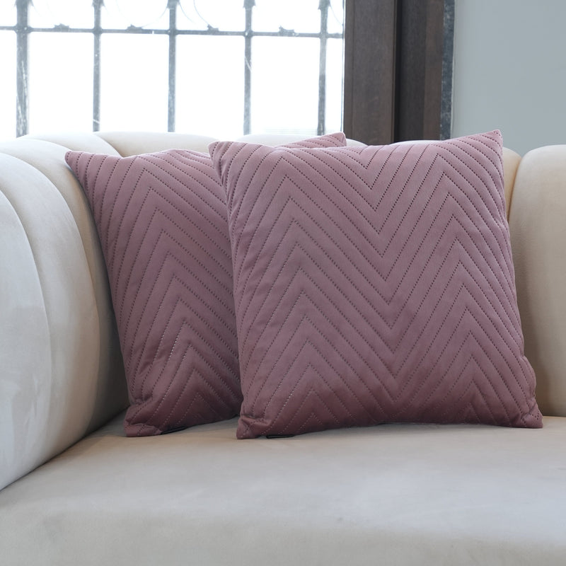 Cushion Cover In Peach, Set Of 2 16x16 inch