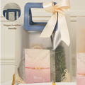 Rakhi Hamper Bag with Leather Strap, Blue / Pink